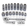Kobalt 573347 19-Piece 3/8-Inch Drive Mechanic's Tool Set with Hard