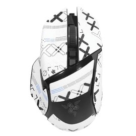 NOUKAJU Mouse Grip Tape Full Coverage for Razer Basilisk V3 Gaming Mouse, Mouse Anti Slip Grip Tape,Self-Adhesive PreCut Sweat-Resistant Professional Mice Upgrade Kit(White)