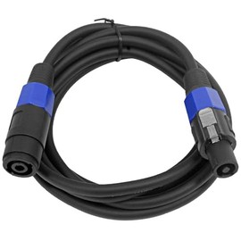 MR DJ CSMSF6 6-Feet Speakon Male to Speakon Female Universal Pro Audio DJ/PA Speaker Cable