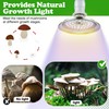 Meonum Mushroom Grow Light with 3/6/9 Hour Timer, 360° LED