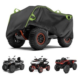 Quad Tarpaulin XXXL 210D - Waterproof & Windproof ATV Cover with Reflective Strips - UV Protection for Rain, Snow & Dust - Heavy Duty Oxford (256 x 120 x 110 cm)
