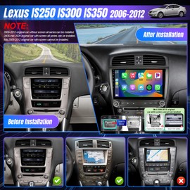 Leadfan Android Car Radio for Lexus IS250 IS300 IS350 2006-2012 Stereo with Wireless CarPlay Android Auto, 10.1 inch Touch Screen for Lexus Stereo in Dash GPS Navi Bluetooth FM WiFi SWC (2+32G)
