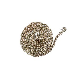 Lifstar 3/8-IN X 20-FT Grade 70 Yellow Zinc Plated Steel Tow Chain with Grab Hooks, 6600lbs, Truck Trailer Chain, Tie Down Chain, Binder Chain