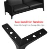 Cjueiom 13cm / 5 Inch Furniture Legs, Black Metal Triangle
