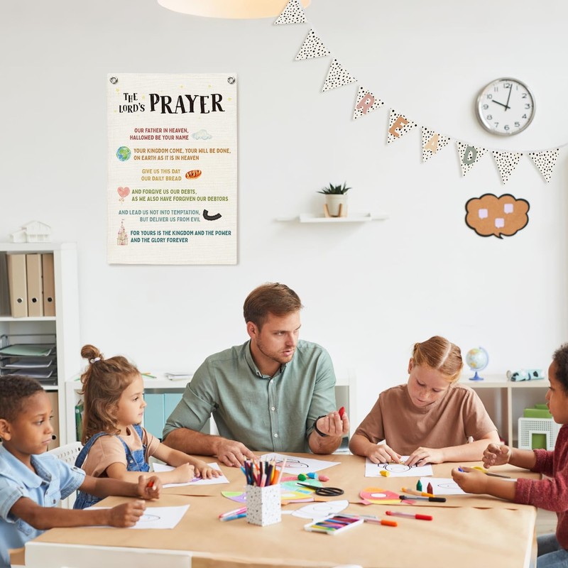 Kids Room Decor,The Lord's Prayer Bible Verses Banner