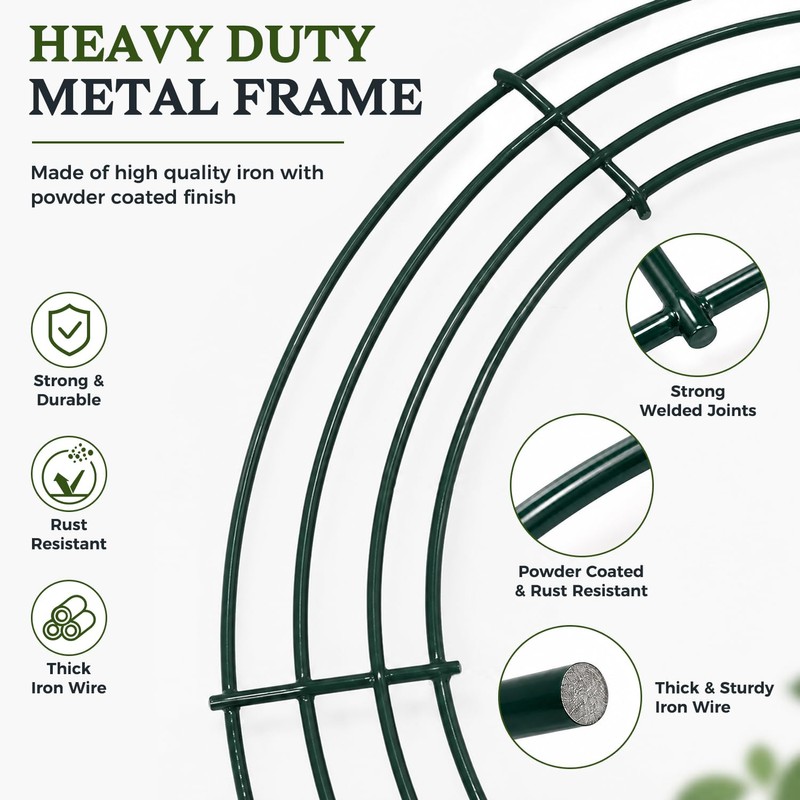 6 Pack Metal Wreath Frame - 18 Inch Wreath Form