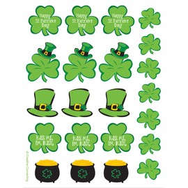 Creative Converting 4 Bögen St. Patrick's Day Aufkleber, Kleeblätter, Grün