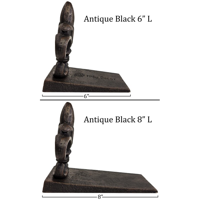 Lulu Decor 100% Cast Iron Fleur De Lis Door Stopper,