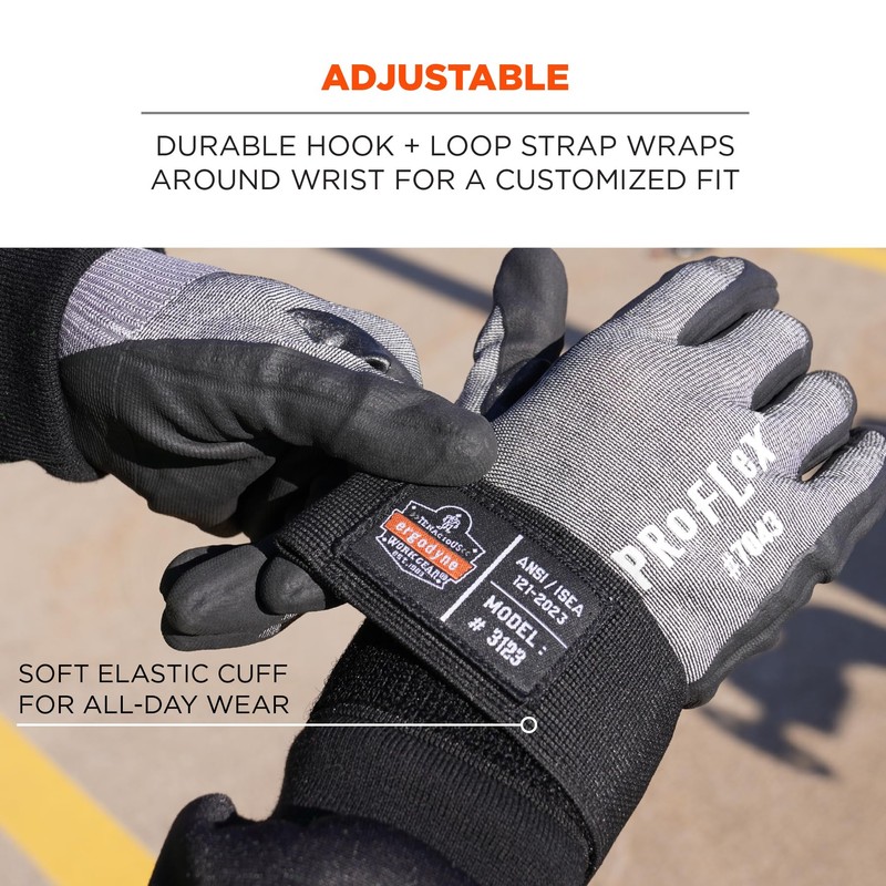 Ergodyne Squids 3123 Tool Wristband with D-Ring Tool Lanyard Tethering