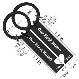 Ikacvb New Home Gift For Couples Housewarming Gifts New Home First Home 2024 New House Gift Keychain Best New Homeowner Gift Unique House Warming Gift New Year Present