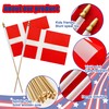 LoveVC 12Pcs 8×12 Inch Denmark Flags Small Danish Flag on
