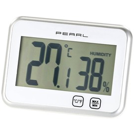 PEARL Digital Room Thermometer: Digital Thermometer & Hygrometer with Minimum/Maximum, Touch (Digital Room Thermometer, Room Temperature Meter, Wall Thermometer)