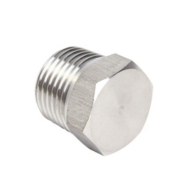 Joywayus 4Pcs Stainless Steel Outer Hex Thread Socket Pipe Plug Fitting 1/4" NPT Male