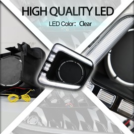 BINQIGOO Front Bumper Fog Light For Toyota Tundra 2014-2021 DRL White Daytime Running Light Amber Turn Signal Lamp Accessories