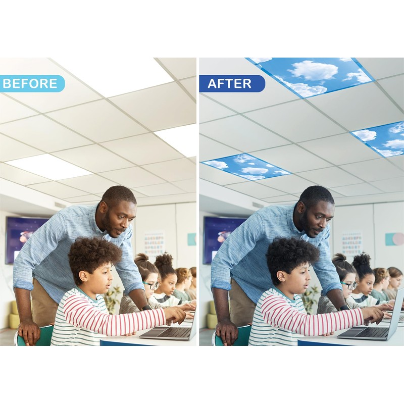 Teacher Created Resources Clouds Calming Covers Ceiling Light Filters