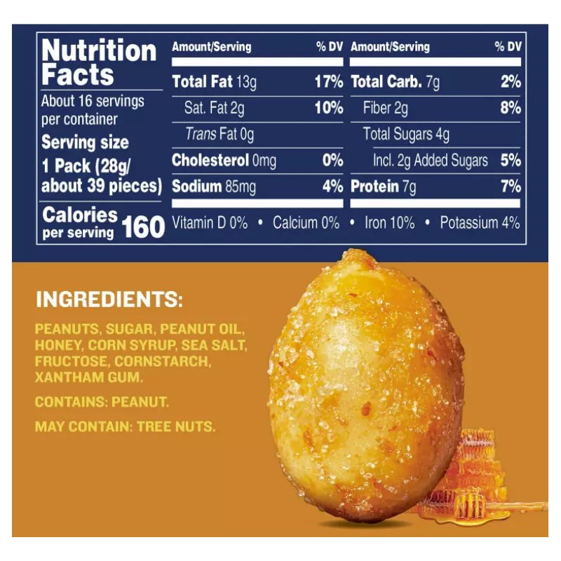 PLANTERS Honey Roasted Peanuts - Sweet & Salty, 16 oz