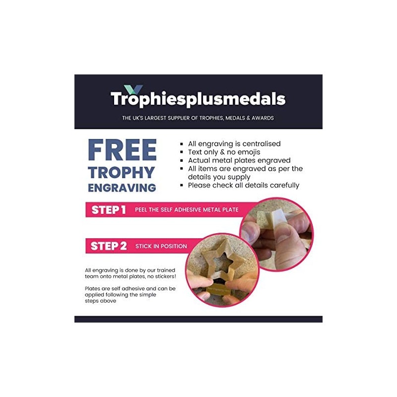 Trophies Plus Medals Novelty Golden Emoji Award 11cm (4 3/8")