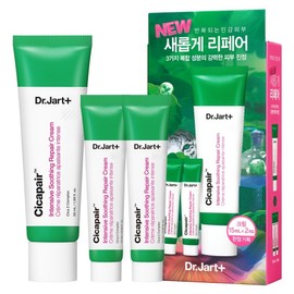 Dr. Jart Cicapair Intensive Soothing Repair Cream 50ml + 15ml x 2p set, 1 set / 닥터자르트 시카페어 인텐시브 수딩 리페어 크림 50ml + 15ml x 2p 세트, 1세트