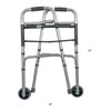 iLIVING ILG-670 Adjustable Height 2-Button Foldable Rolling Walker with Front