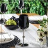 Vikko Décor Black and Silver Wine Glasses: 14.2 Oz Wine