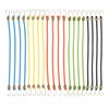 Pack of 20 Bungee Cords with Hooks, Latex Elastic Cords,