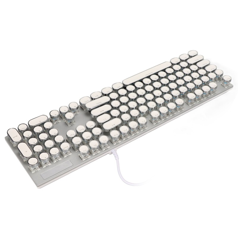 Blue Switch Mechanical Keyboard 104 Keys Backlight Ergonomic Retro Steampunk