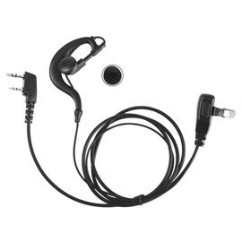 CIPHERSMESH Walkie Talkies Ear Hook Type Earpiece with Mic 2 Pin Compatible with CAP302, CAP310, 1 Pack