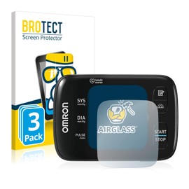 BROTECT Protective Glass for Omron RS7 Intelli IT (Pack of 3) Protective Film Tempered Glass [Extremely Scratch-Resistant 9H, Anti-Fingerprint, Ultra Transparent]