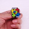 Autism Mom Autistic Mother Rainbow Puzzle Enamel Lapel Pin Metal