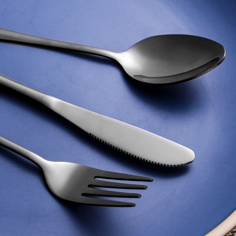 Portable Utensils Set with Case, 4pcs Stainless Steel Reusable Silverware