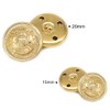Samcos Button for Blazer, Set of 11, Antique Metal Buttons,