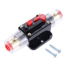 Aupoko Circuit Breaker Car Fuse Holder Circuit Breaker Inline with Manual Reset Function, Suitable for Car Audio System RV Home Marine Truck (20A)