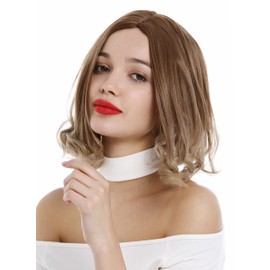 WIG ME UP - YZF-4369-12T16 Women's Short Bob Longbob Wig Straight Curly Tips Light Brown Blonde Highlighted