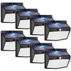 Peasur Solar Lights Outdoor, [138 LED/8 Packs] Solar Motion Sensor