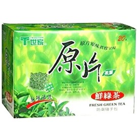Trandition 6 packs of 20 Bags Whole Leaf Tea - TRANDITION FRESH GREEN TEA Foil Wrapped Bag