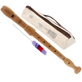 Adult Recorder Removable German Old Maple Recorder, 8-Hole F Flute for Adults, with Storage Bag and Cleaning Rod (Natural, German F)