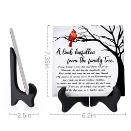 Sympathy Gifts for Loss of Loved One, Sympathy Plaque with Wooden Stand Memorial Ceramic Sign Plaque Memorial Gifts for Loss of Mom Dad Bereavement Condolences Gift