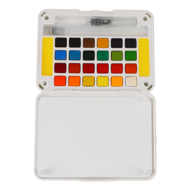 Water Color Paint 24 Bright Colors Quick Drying High Transparency
