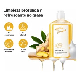 Natural Shampoo De Jengibre El Crecimiento Del Cabello 240ml