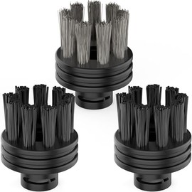 CB-08C Replacement 2 Pack Nylon Brushes & 1 Pack Brass Brush for Steam Cleaner, Replacement Steam Cleaner Accessories for Multi-Surface Cleaning, Ideal for Sink, Grill, Toilet, Floor, Car, Fridge