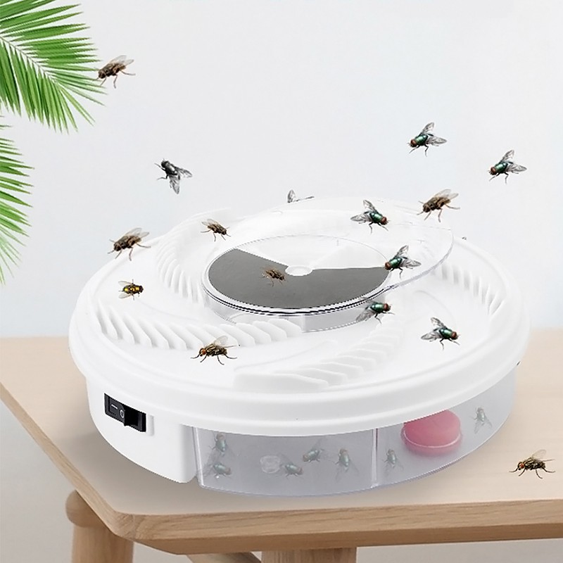 1PCS Electric Fly Trap Device with Trapping Food Electric Flycatcher