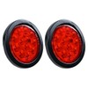 8PCS 4" Inchs Round Trailer Lights, Super Bright Red 12