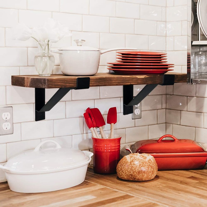 Heavy Duty Shelf Brackets 16 inch, Industrial Wall Brackets with