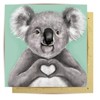 La La Land Greeting Card Heart Koala