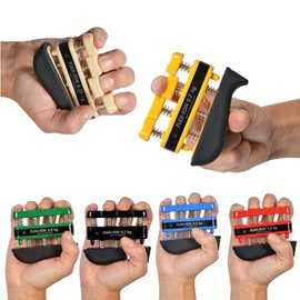 Flex-Ion Hand Trainer | Finger Grip for Targeted Training of Single Fingers | Strengthening Strength and Coordination in the Forearm | Fitness, Therapy and Rehabilitation | Ergonomic Shape | 94 x 74 x