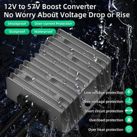 Starlink 12V Adapter for Gen 3 Router Power Supply with Step Up Converter and Car Adapter, 10-28V to 57V 4.5A Conversion Kit for Truck RV No Worry About Voltage Drop or Rise