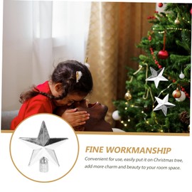 HOMSFOU 20Pcs christmas tree top star Xmas star ornament star decoration Christmas star ornament small christmas tree topper table top christmas tree topper 3d star starornament home decor