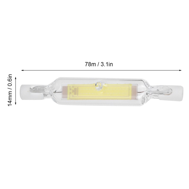 2Pcs R7S COB Bulb 5W 78mm Highlight Double Ended Flood