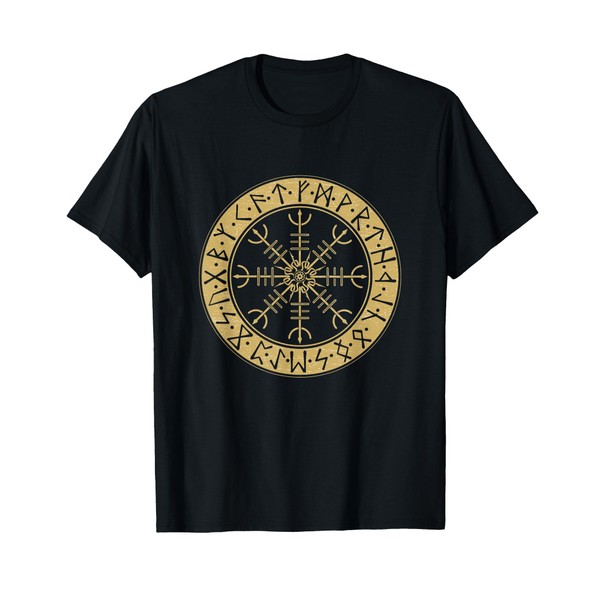 Viking Aegishjalmur Helmet of Awe Warrior Symbol T-Shirt