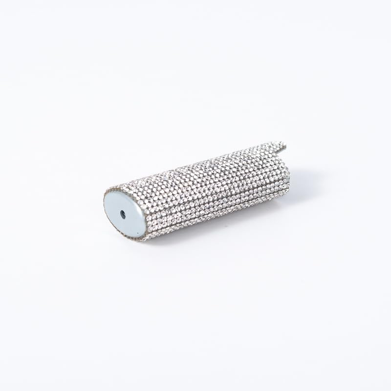 Shiny Rhinestone Lighter case, Compatible with BIC-J6 Lighter Models(Colorful White)